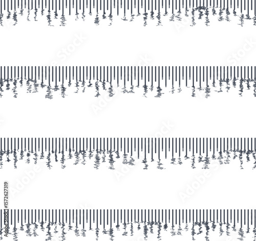 Distorted horizontal stripes consist of vertical lines.