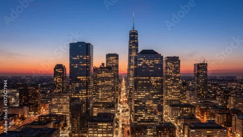 new york city skyline at night video