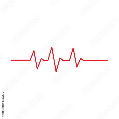 heart rate pulse graph. heartbeat line symbol. ECG, EKG test report. vector illustration on transparent background. 
