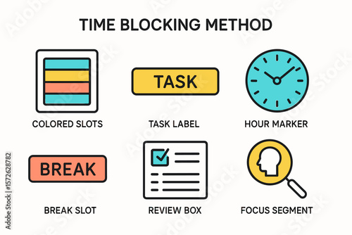 Time blocking method: streamline productivity with colored slots and task management