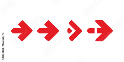 Red Dynamic Arrow Icon Single High Resolution Vector Graphic for Design Projects