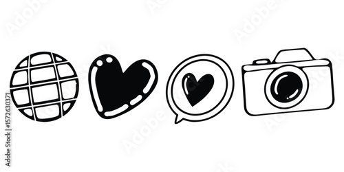 Single Social Media Network Logo Icon for Web and App Design