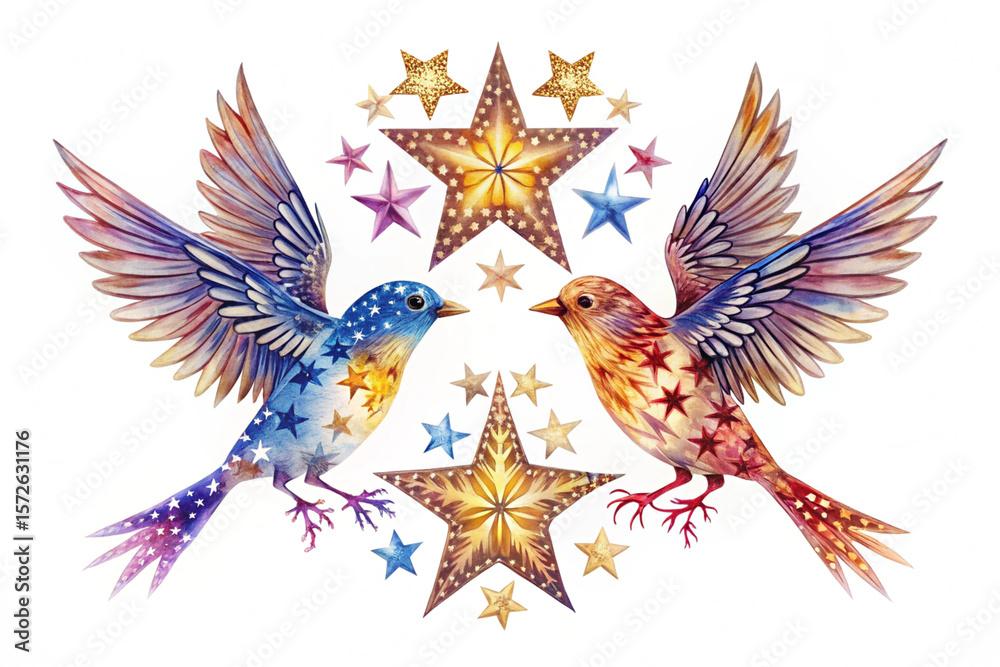 Fototapeta premium blue and white dove