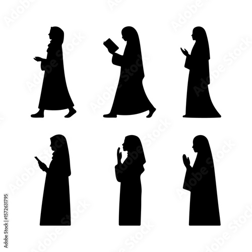 Unique and good quality hijab silhouette set