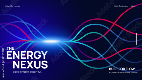 Energy Nexus Background - Interweaving Blue and Red Flow Lines in a Futuristic Tech Motion Design