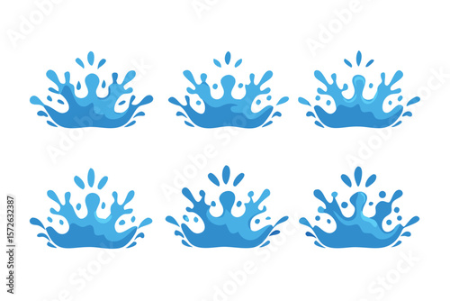 Single Water Splash Icon High Resolution Vector Graphic for Design Projects