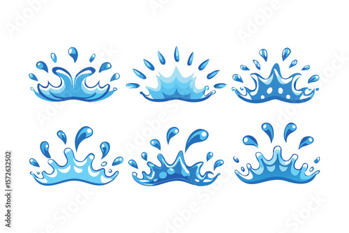 High Resolution Water Splash Icons A Diverse Collection for Design Projects