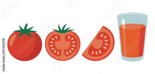  Whole and Sliced Tomatoes and Tomato Juice