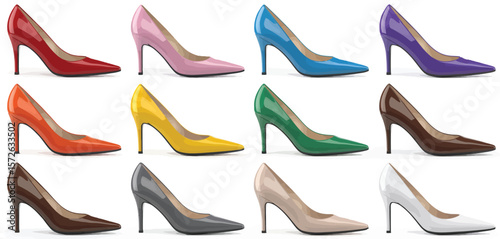 Collection of Colorful High Heel Pumps