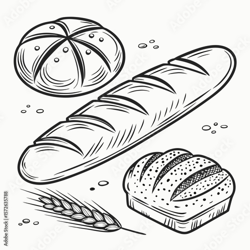 vector illustration of bread