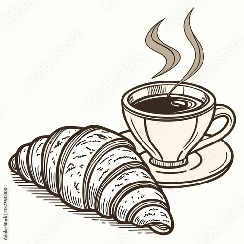 coffee and croissant