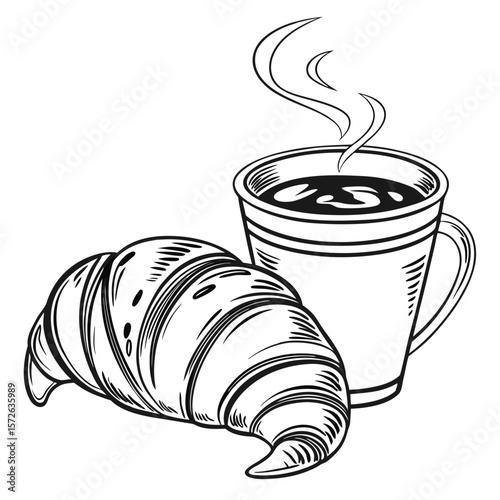 coffee and croissant