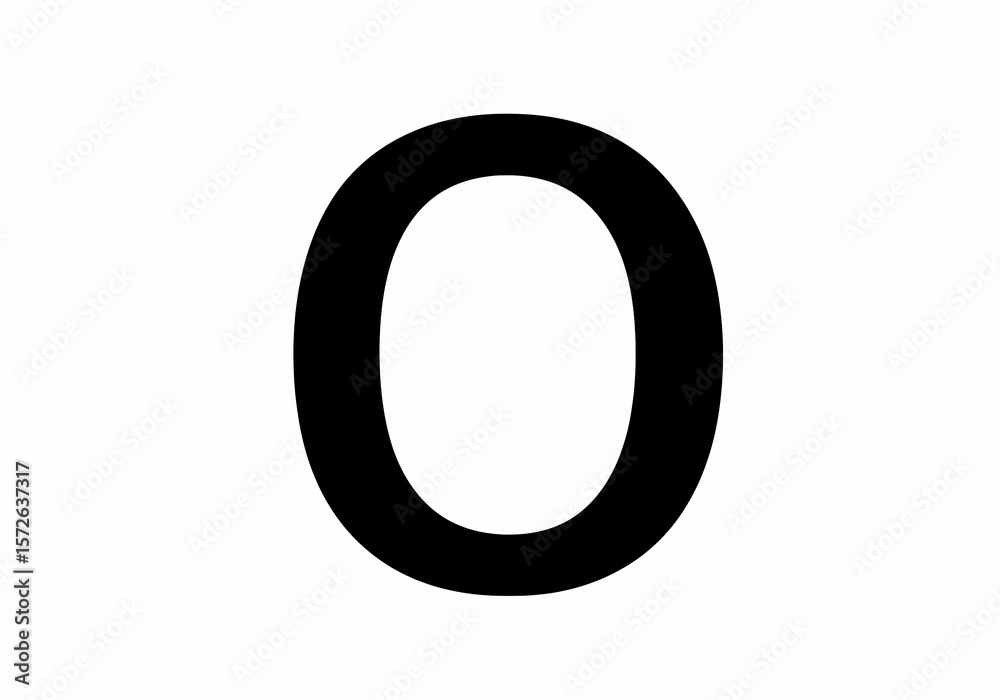 Bold Black Capital Letter O A Minimalist Graphic Element Bold Black Capital Letter O A Minimalist Graphic Element