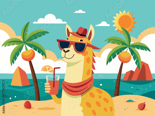 llama on vacation 