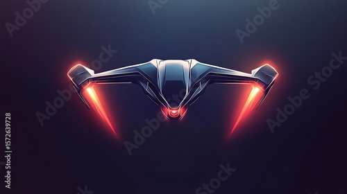 High-Tech Drone Logo with Futuristic and Sleek Design – Modern Tech Branding Symbol

