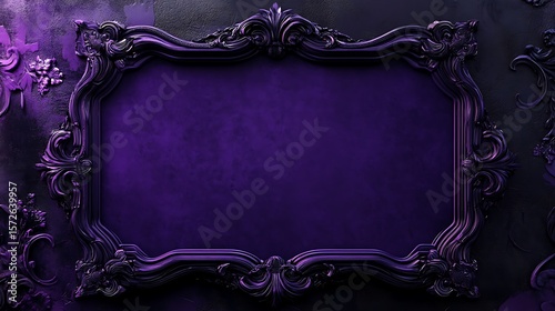 Luxurious Royal Purple Velvet Frame – Elegant Velvet-Textured Display for Premium Design
