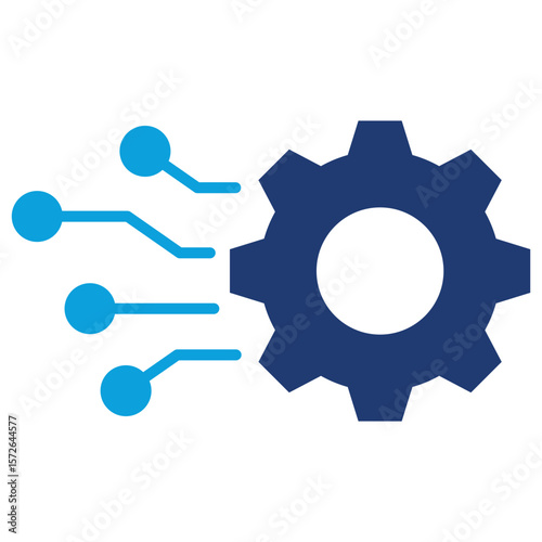 Digitalization Flat Blue Icon