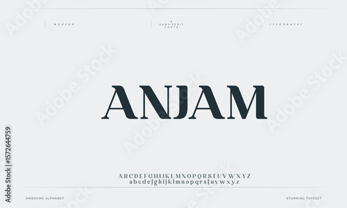 Anjam classic letters serif italic fonts decorative wedding vintage blossom logos. vector illustration