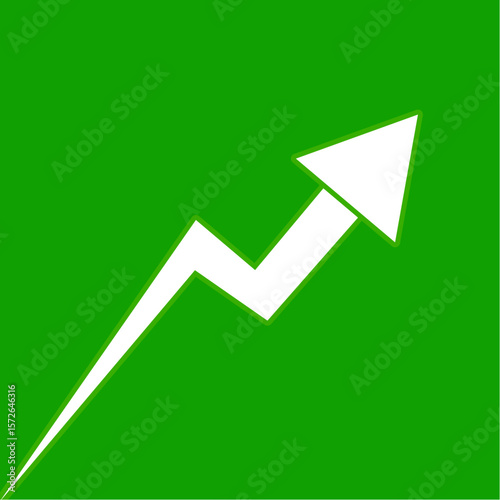 business graph with arrow