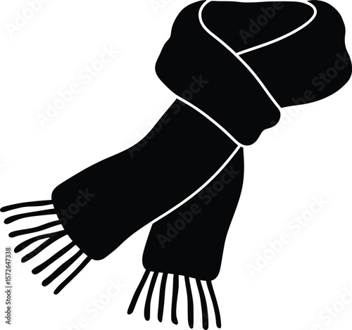 Stylish Fashion Vector Scarf Design for Trendy Outfits in Cozy Winter Environment
