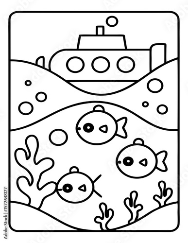 cute kids coloring pages isolated