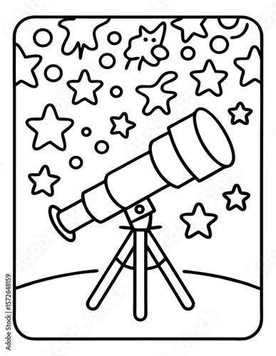 cute kids coloring pages isolated