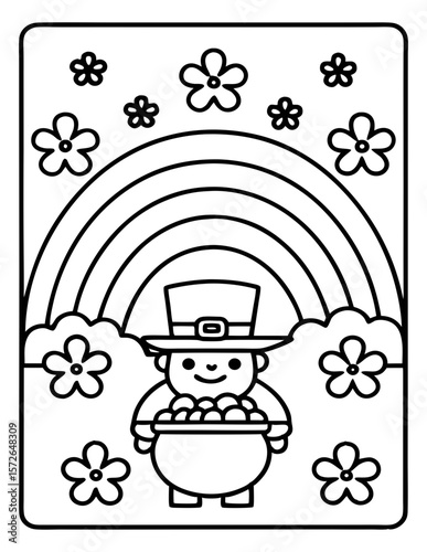 cute kids coloring pages isolated