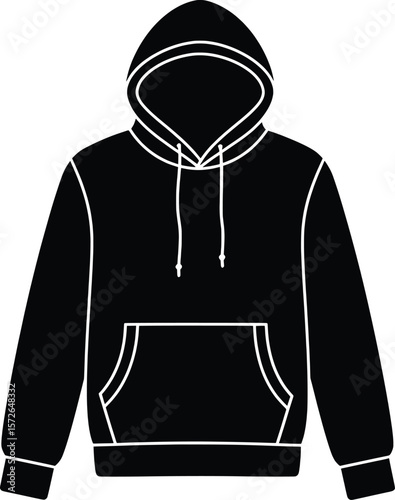 Black Hoodie Design for Streetwear and Casual Styles in Urban Environment