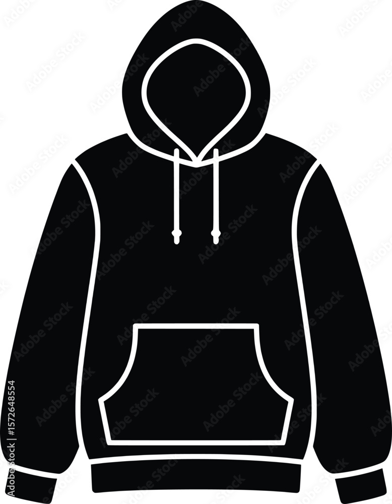 Black Hoodie Illustration for Modern Apparel Trends Black Hoodie Illustration for Modern Apparel Trends