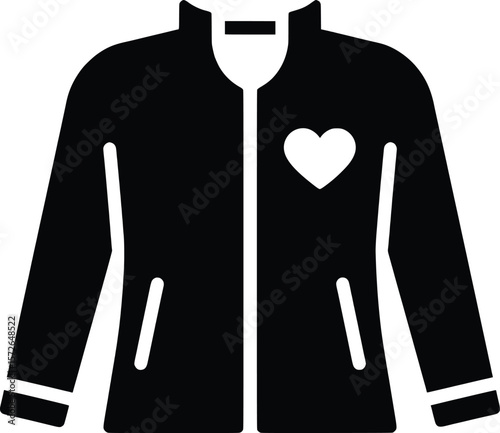 Fashion Vector Illustration of a Stylish Jacket with Heart Design in a Trendy Urban Environment