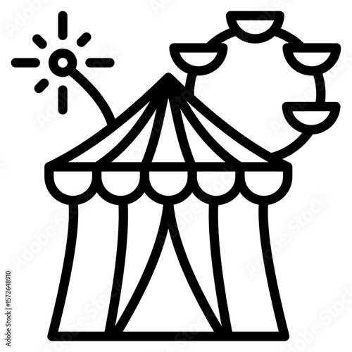 Night Fair line icon