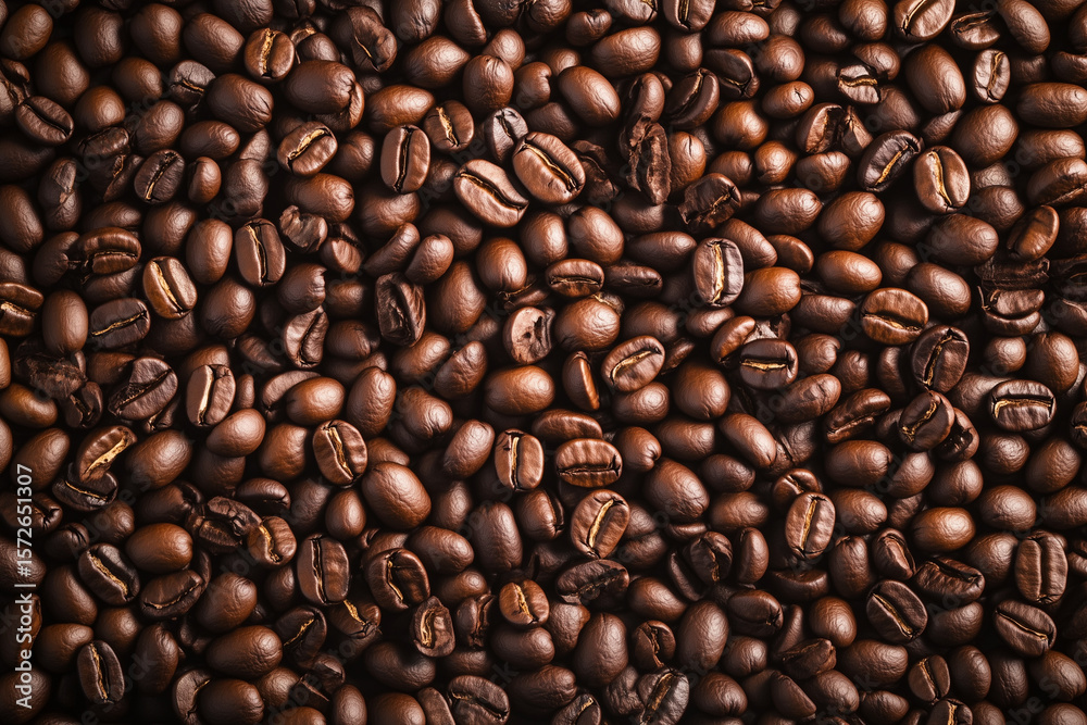 Fototapeta premium Coffee bean background, generated AI