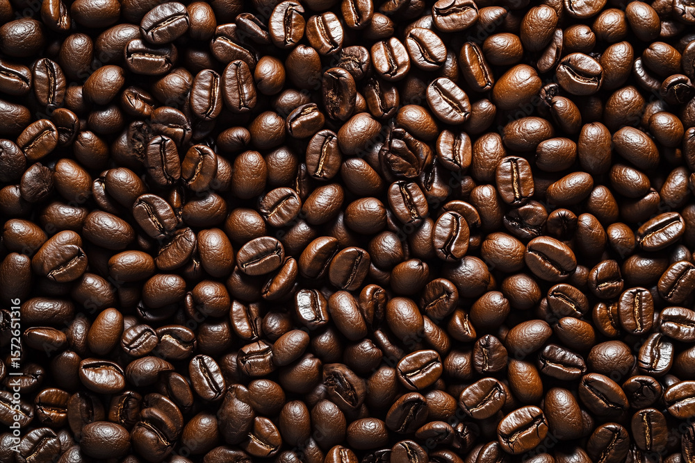 Fototapeta premium Coffee bean background, generated AI