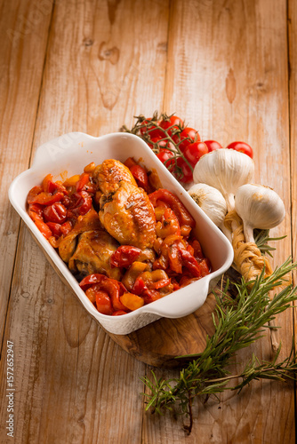 chicken with pepper, traditional italian recipe