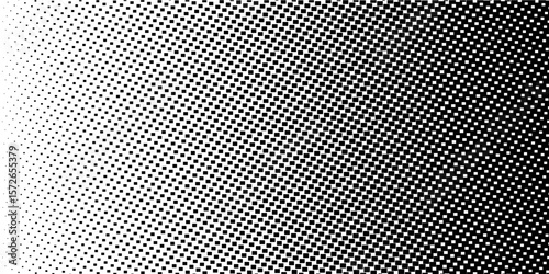Halftone faded gradient texture. Grunge halftone grit background. White and black sand noise wallpaper. Retro pixilated vector backdrop