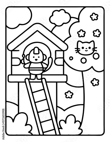 black and white coloring pages for kids