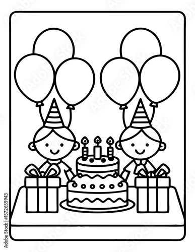 black and white coloring pages for kids