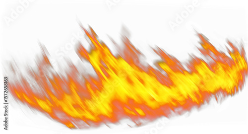 Canvas Print Bright flames burning on a black background art