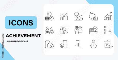 Medical business vector icon set illustration