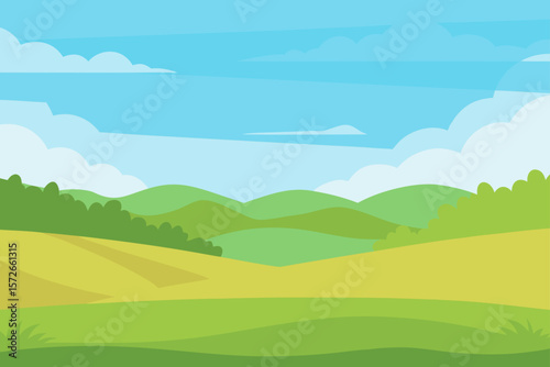 Wide Open Grassy Landscape With Soft Natural Lighting