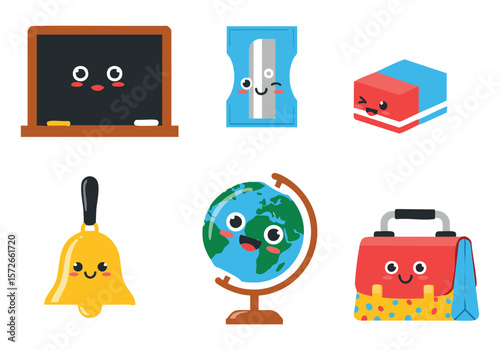 Cute School Supplies: Pixel Art Illustrations for Education