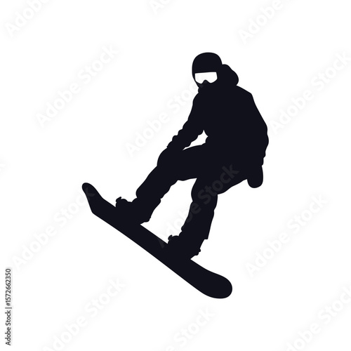 Snowboarding Vector Silhouette