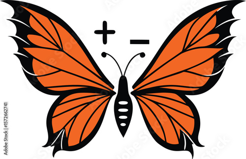 Butterfly Wings Dissolving into Equations White Art