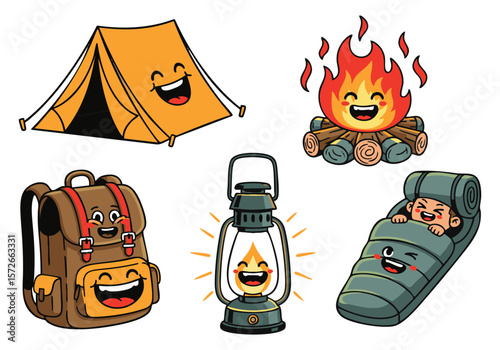 Camping Fun: Illustrated Guide to Essential Gear & Happy Adventures