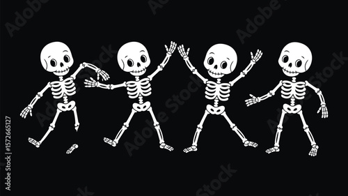 “Creepy Skeleton Bundle: Halloween Bone Illustrations with Skulls, Full Figures & Skeletal Elements”

