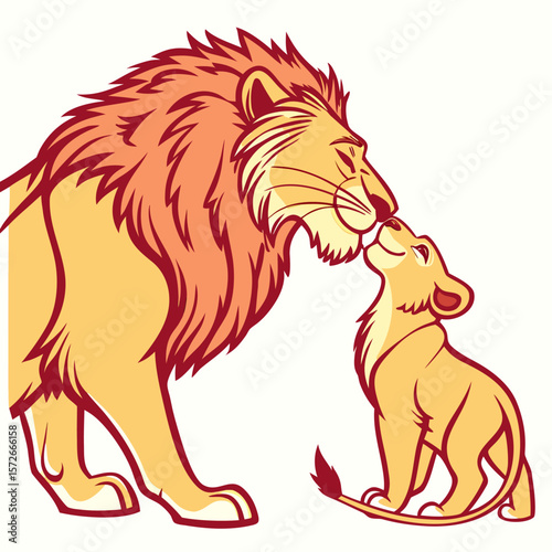 Cute cartoon vector animal illustrations: dog, lion, and pony