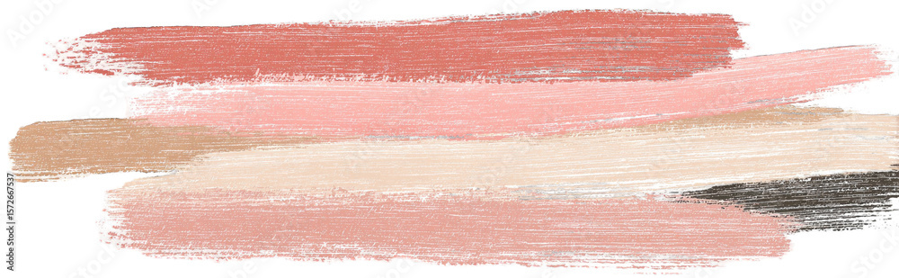 Fototapeta premium Abstract painted horizontal stripes in soft pinks, beiges, and grays