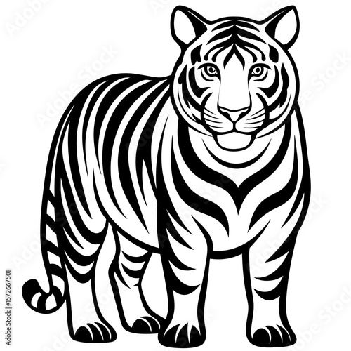 tiger cartoon isolated on white