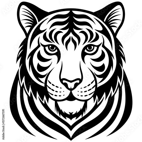 tiger head vector