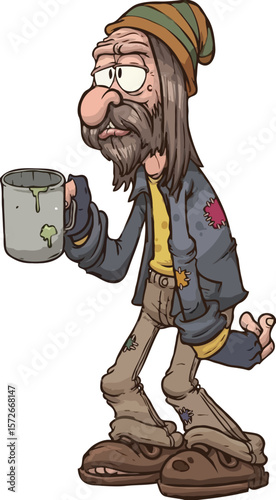 homeless people cartoon
